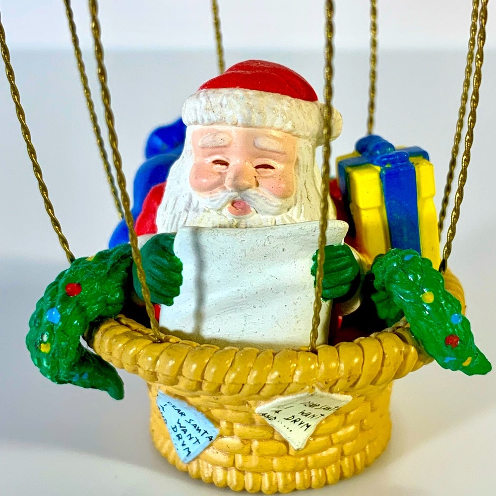 Noma Collectable Ornaments 1992 Ornamotion Santa Hot Air Balloon Christmas - Picture 6 of 9